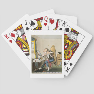 En rättfram rakkniv, pub. vid jakt 1827 (färgad casinokort