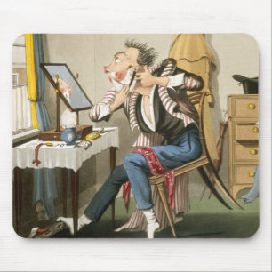 En rättfram rakkniv, pub. vid jakt 1827 (färgad musmatta