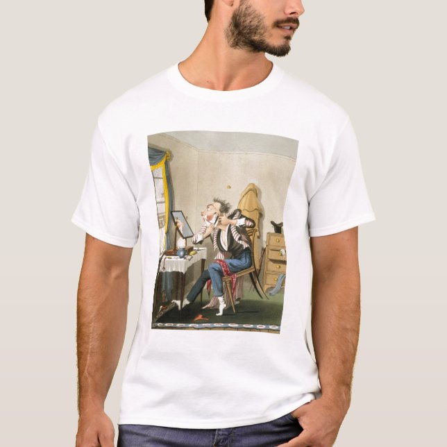 En rättfram rakkniv, pub. vid jakt 1827 (färgad t-shirt (Framsida)