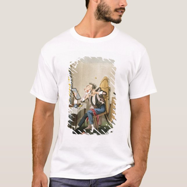 En rättfram rakkniv, pub. vid jakt 1827 (färgad t-shirt (Framsida)