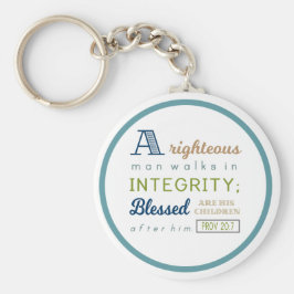 En rättmätig man går i integritet, skript nyckelring