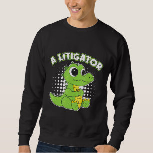 En rättsinstanser från Alligator Lawyer Civil Fodr Lång Ärmad Tröja