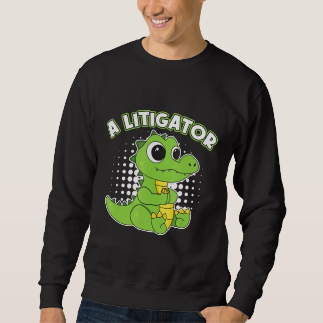 En rättsinstanser från Alligator Lawyer Civil Fodr Lång Ärmad Tröja (Framsida)