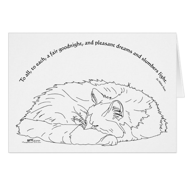 En rättvis Goodnight Hälsningskort (Framsidan Horizontal)