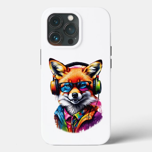 En räv i hörlurar och glasögon (Baksida )