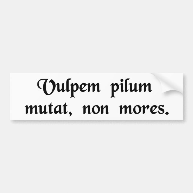 En räv kan ändra dess hår, inte dess tricks. bildekal (Framsidan)