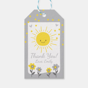 En Ray of Sunshine Baby Shower Favor Tag Sol, somm Presentetikett