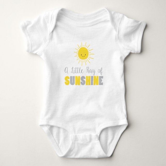 En Ray of Sunshine Baby Shower Infant Creeper Sol T Shirt (Framsida)