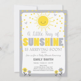 En Ray of Sunshine Baby Shower-Neutralt Inbjudningar