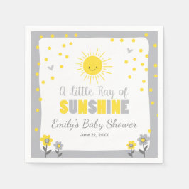 En Ray of Sunshine Baby Shower Pappersservett Sol