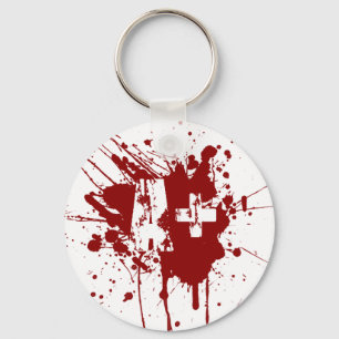 En realitetblodtyp för vampyrer & Zombies Nyckelring