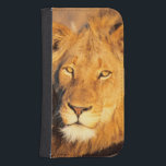 En Red Maned Lejon tittar på kameran. Plånboksfodral För Samsung Galaxy S4<br><div class="desc">Gallo Bilder / DanitaDelimont.com | Afrika,  södra Afrikan | En Red Maned-Lejon tittar på kameran.</div>