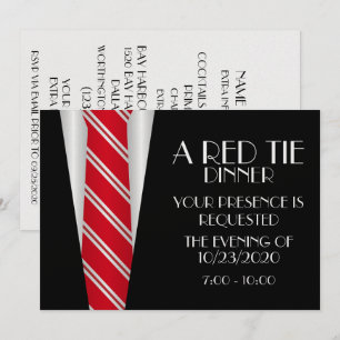 En Red Tie-middag Inbjudningar