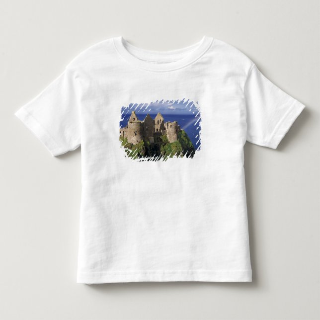 En regnbåge slår mot det medeltida Dunluce slott p Tröja (Framsida)