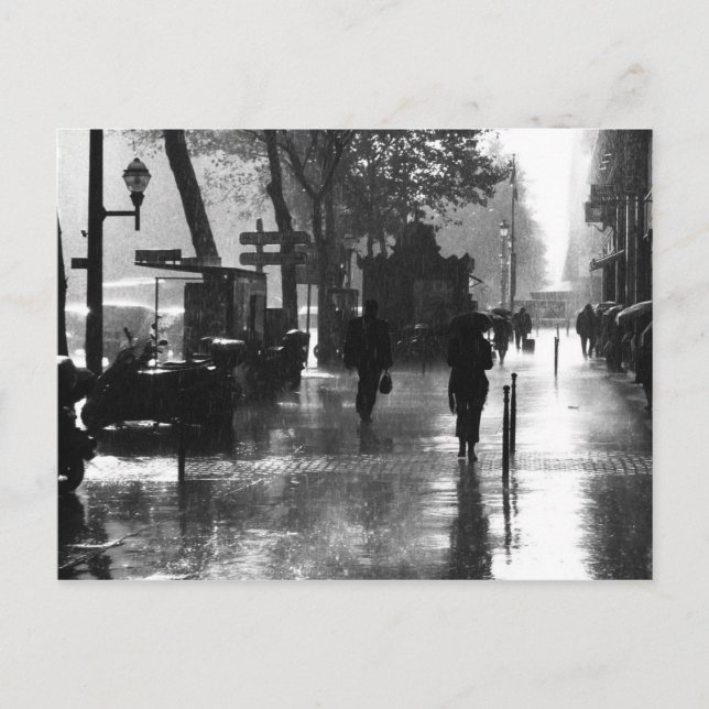 En regndag i Paris Vykort (Framsida)