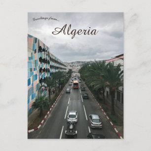 En regnig dag i Alger Algeriet Vykort