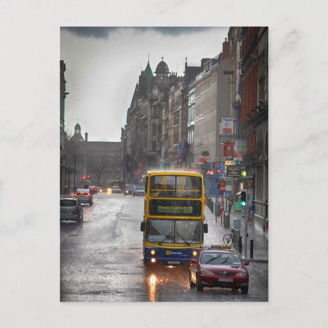 En regnig dag i Dublin Vykort (Framsida)