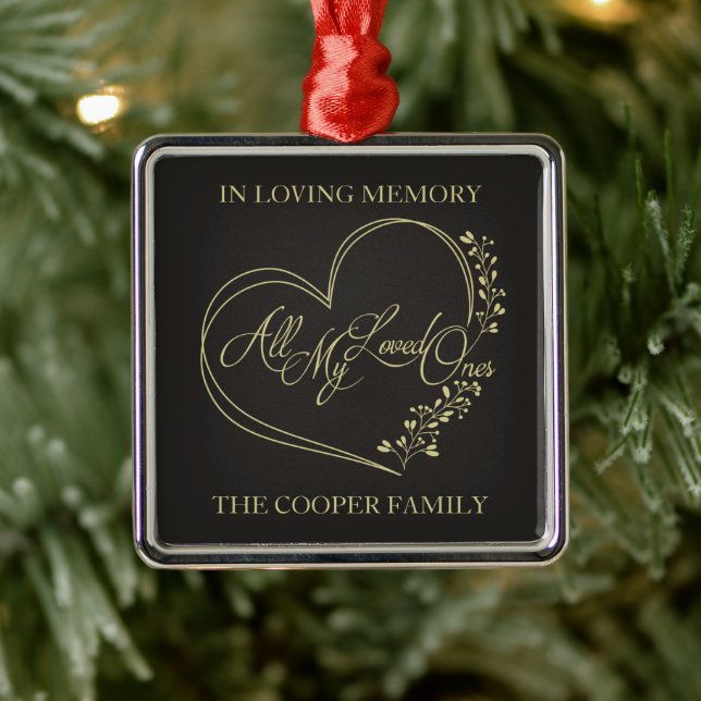 En rejäl citat från alla mina älskade i Guld Julgransprydnad Metall (Träd)