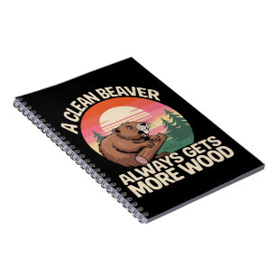 En Ren Bäver Får Alltid Mer Trä Rolig Skämt Anteckningsbok