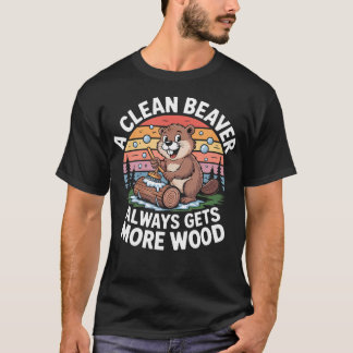 En Ren Bäver Får Alltid Mer Trä Roligt T Shirt