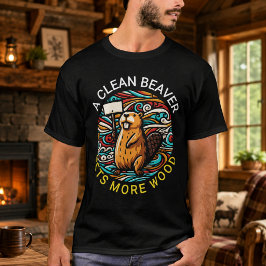 En Ren Bäver Får Alltid Mer Trä T Shirt