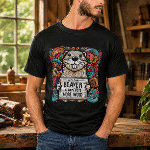 En Ren Bäver Får Alltid Mer Trä T Shirt