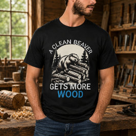 En Ren Bäver Får Alltid Mer Trä T Shirt