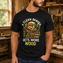En Ren Bäver Får Alltid Mer Trä T Shirt