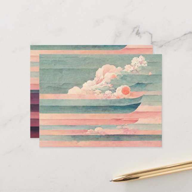 En ren och unik biet i flygsynen vykort (Fram/Back In Situ)