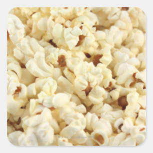 En ren popcorn. fyrkantigt klistermärke