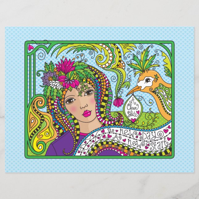 En ren skiffer_plattform Papper Lakan 11" x 8,5" (Framsida)