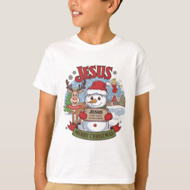 En renar med halojultema t shirt