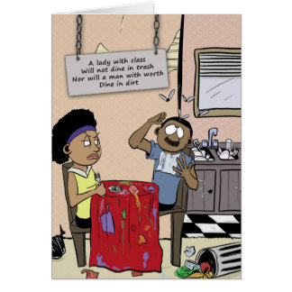 En rengöring, Uh, omstart Hälsningskort