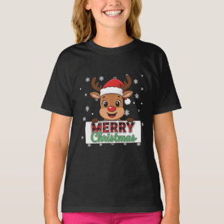 En renhjortstema T-shirt för juldekoration