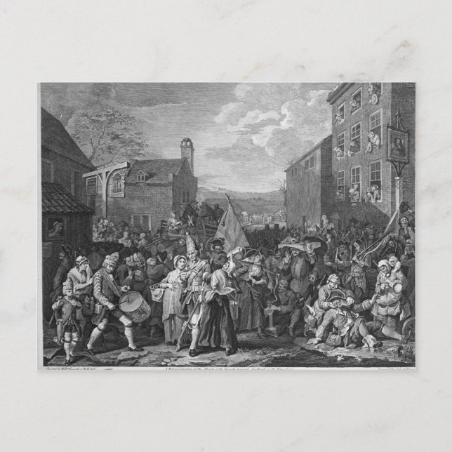 En representation vid bevakningsväsendets mars vykort (Framsida)