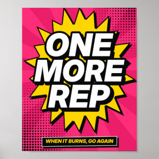 En Reps Till Pop Art Gym Motivation Affisch