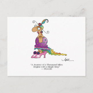 EN RESA BÖRJAR Postkort av April McCallum Vykort