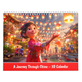 En resa genom Kina – 3D-kalender Kalender