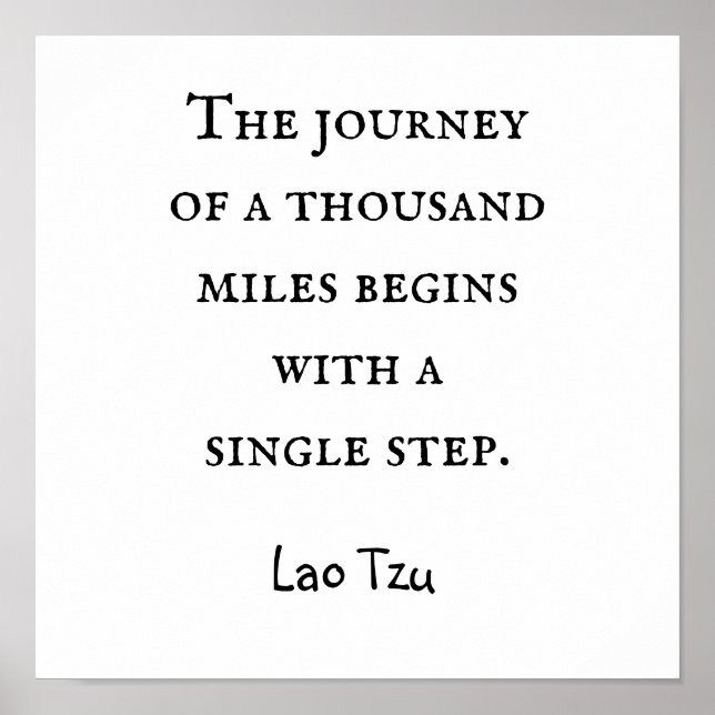 En resa i tusen steg poster (Framsidan)