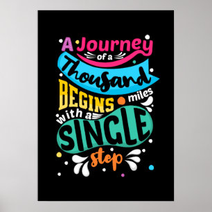 En resa med en tusan Miles Inspirational Poster