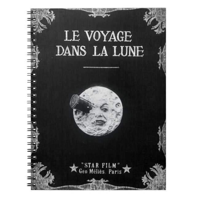 En resa till den Retro franska bion för Anteckningsbok Med Spiral (Framsidan)