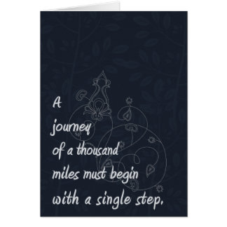 "En resa…", ZenProverb. Hälsningskort