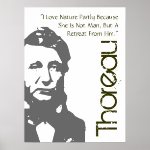 En reträtt från den manThoreau affischen Poster