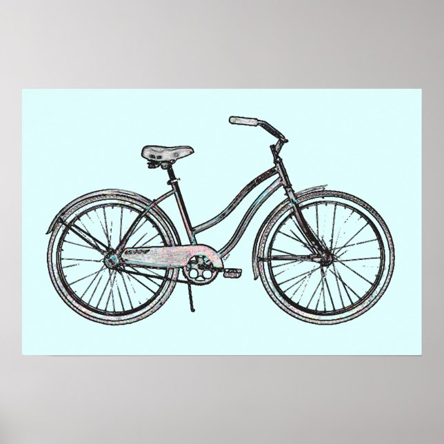 En Retro Cykel Affisch (Framsidan)