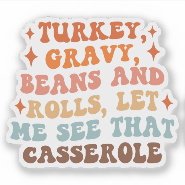 En Retro-Thanksgiving Klistermärken (Framsida)