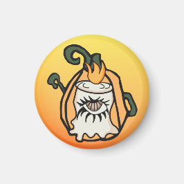 En Retro Woods Pumpkin's Spooky Öga Magnet