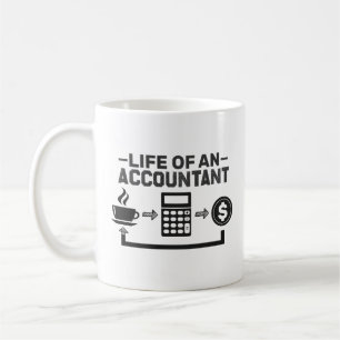En revisors, en finansrevisors liv kaffemugg