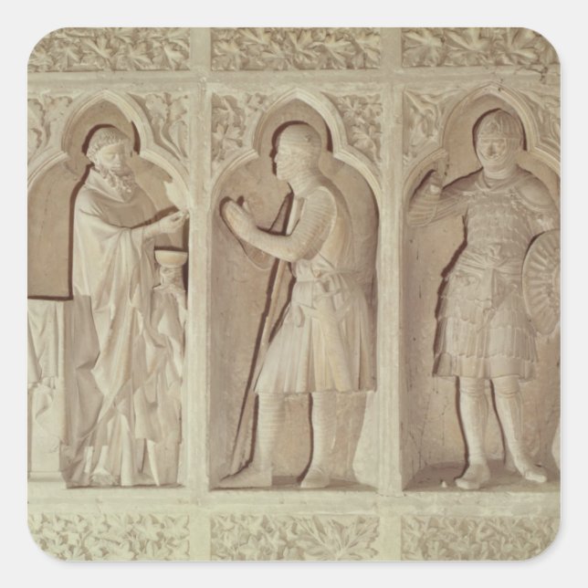 En riddare fyrkantigt klistermärke (Framsida)