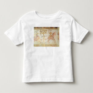 En riddare som bär en flammande fackla t-shirt