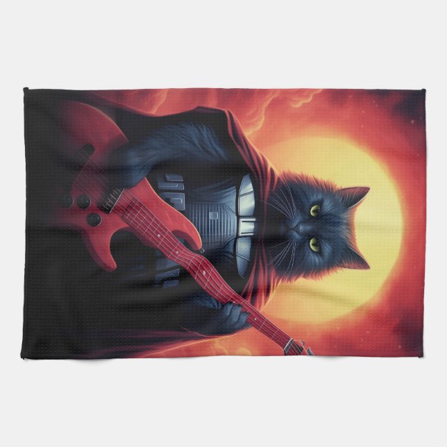 En riff som skakar Cosmos | Galactic Cat Lord Kökshandduk (Horisontell)